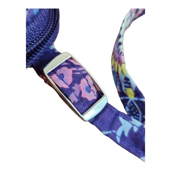 Vera Bradley mini hipster crossbody bag Batik leaves purple purse handbag fall - Picture 4 of 12